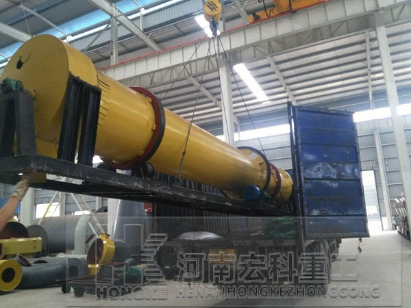 河南商丘的客戶，您采購(gòu)的Ф1200×8m雞糞烘干機(jī)已發(fā)出